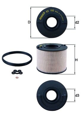 KNECHT Brændstof-filter kx192d Filterindsats diameter_mm_200|Diameter [mm]|102 height_mm_209|Højde [mm]|86 inner_diameter_2_mm_996|Indvendig diame
