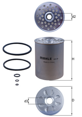 MAHLE Brændstof-filter kx24d Filterindsats diameter_mm_200|Diameter [mm]|87 height_mm_209|Højde [mm]|111,5 inner_diameter_2_mm_996|Indvendig diamete
