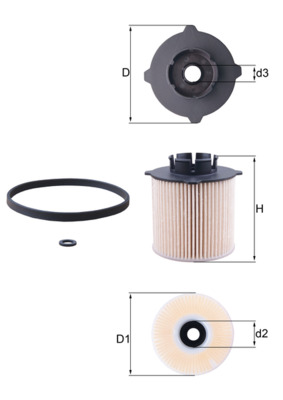 KNECHT Brændstof-filter kx265d Filterindsats diameter_mm_200|Diameter [mm]|88,5 height_mm_209|Højde [mm]|85,5 inner_diameter_2_mm_996|Indvendig diamet