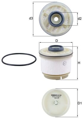 KNECHT Brændstof-filter kx268d Filterindsats diameter_mm_200|Diameter [mm]|82 height_mm_209|Højde [mm]|77,2 inner_diameter_2_mm_996|Indvendig diamet