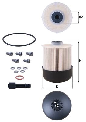 MAHLE Brændstof-filter kx33826d Filterindsats diameter_mm_200|Diameter [mm]|89,2 height_mm_209|Højde [mm]|115,8 inner_diameter_2_mm_996|Indvendig diam