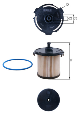 MAHLE Brændstof-filter kx387d Filterindsats diameter_mm_200|Diameter [mm]|125,5 height_mm_209|Højde [mm]|133,9 inner_diameter_2_mm_996|Indvendig diame