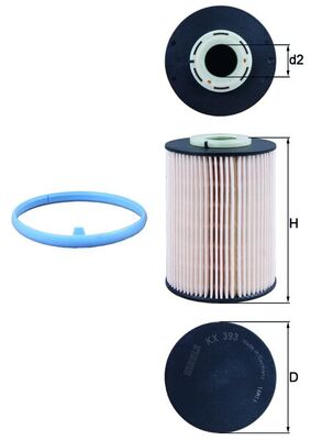 MAHLE Brændstof-filter kx393d Filterindsats diameter_mm_200|Diameter [mm]|81 height_mm_209|Højde [mm]|112,5 inner_diameter_2_mm_996|Indvendig diamet