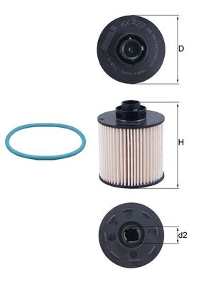 KNECHT Brændstof-filter kx420d Filterindsats diameter_mm_200|Diameter [mm]|65 height_mm_209|Højde [mm]|78,3 inner_diameter_2_mm_996|Indvendig diamet