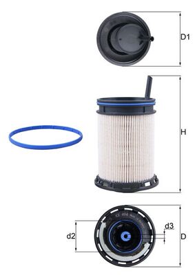 KNECHT Brændstof-filter kx494d Filterindsats diameter_mm_200|Diameter [mm]|103,25 height_mm_209|Højde [mm]|177 inner_diameter_2_mm_996|Indvendig dia