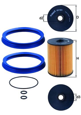 KNECHT Brændstof-filter kx503d Filterindsats diameter_mm_200|Diameter [mm]|74,5 height_mm_209|Højde [mm]|100 inner_diameter_2_mm_996|Indvendig diame