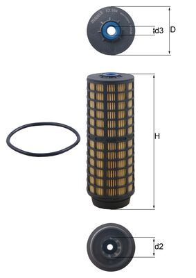 KNECHT Brændstof-filter kx564d Filterindsats diameter_mm_200|Diameter [mm]|67,5 height_mm_209|Højde [mm]|198 inner_diameter_2_mm_996|Indvendig diame