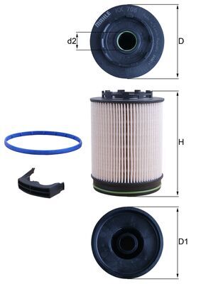 KNECHT Brændstof-filter kx705d Filterindsats diameter_mm_200|Diameter [mm]|95,5 height_mm_209|Højde [mm]|126,7 inner_diameter_2_mm_996|Indvendig diame