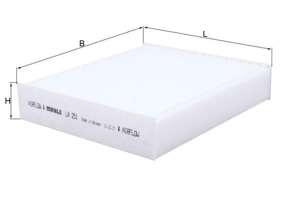 MAHLE Kabineluftfilter la251 for MITSUBISHI