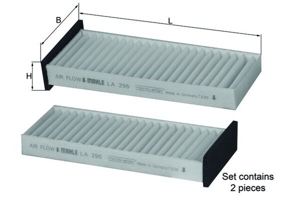 MAHLE Kabineluftfilter la296s for MITSUBISHI