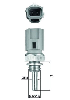 MAHLE Sensor, kølevæsketemp. TSE 27 for FORD VOLVO GENERAL MOTORS SUBARU CUPRA MAZDA JAGUAR SUZUKI HOLDEN KIA MINI