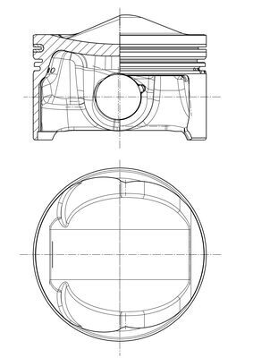 MAHLE Stempel 028pi00125000 til cylinder 4-6 for CUPRA