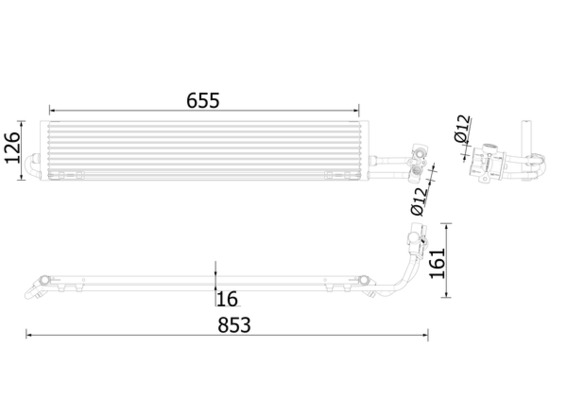 MAHLE Oliekøler, automatisk gearkasse CLC 234 000P for PORSCHE