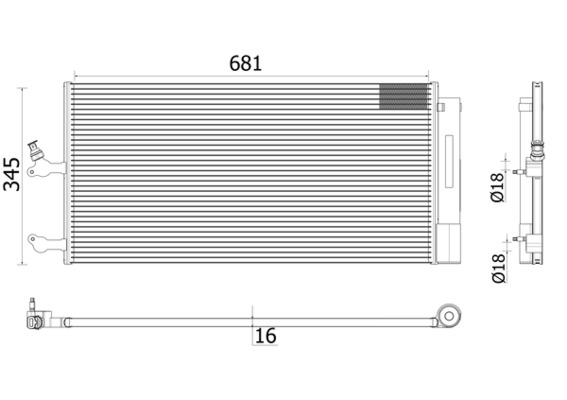 MAHLE Kondensor, klimaanlæg ac942000p for VOLVO