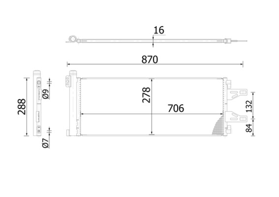 MAHLE Kondensor, klimaanlæg ac368000s for PEUGEOT FIAT VAUXHALL