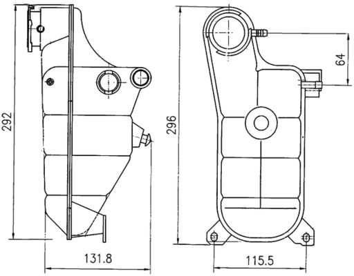 MAHLE Ekspansionsbeholder, kølevæske crt119000s for MERCEDES-BENZ