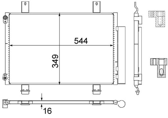 MAHLE Kondensor, klimaanlæg ac456000s for SUZUKI