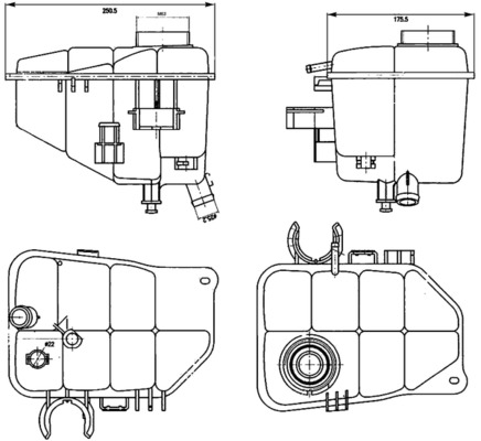 MAHLE Ekspansionsbeholder, kølevæske crt126000s for MERCEDES-BENZ