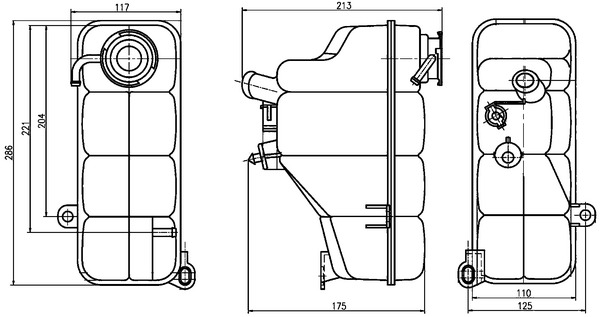 MAHLE Ekspansionsbeholder, kølevæske crt123000s for MERCEDES-BENZ