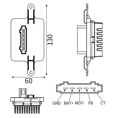 MAHLE Regulator, kabineventilator abr59000s for PEUGEOT