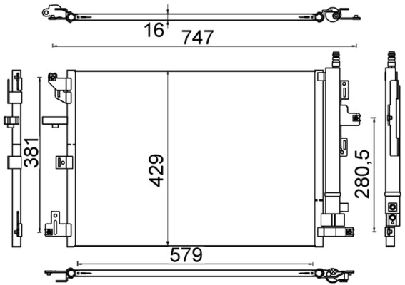 MAHLE Kondensor, klimaanlæg ac635000s for VOLVO