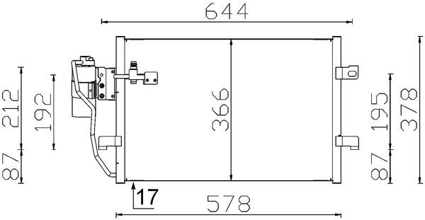 MAHLE Kondensor, klimaanlæg ac351000s for MERCEDES-BENZ