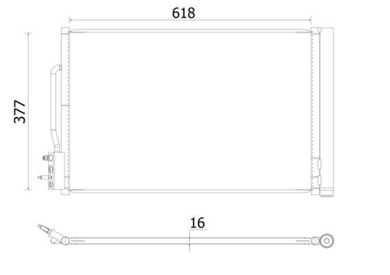 MAHLE Kondensor, klimaanlæg ac955000s for OPEL CHEVROLET (SGM) VAUXHALL BUICK (SGM)