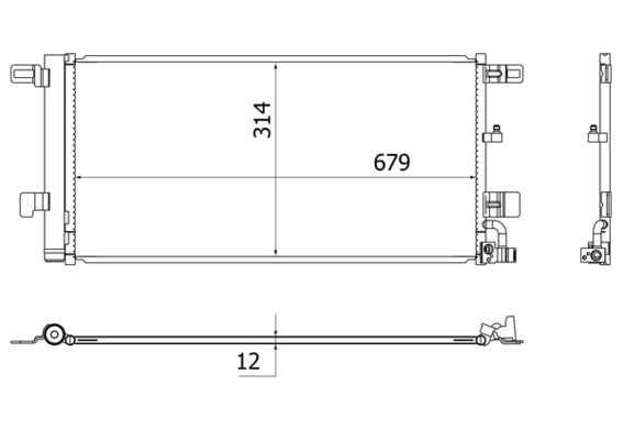 MAHLE Kondensor, klimaanlæg ac961000s for CUPRA REACH