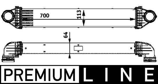 MAHLE Ladeluftkøler CI 84 000P for MERCEDES-BENZ