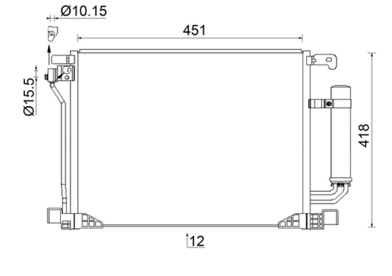 MAHLE Kondensor, klimaanlæg ac953000s for NISSAN