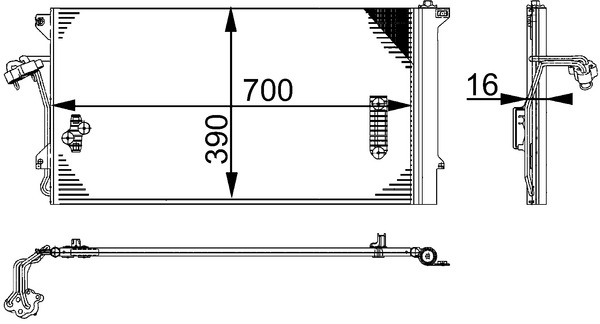 MAHLE Kondensor, klimaanlæg ac659000s for CUPRA VW
