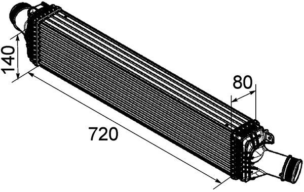 MAHLE Ladeluftkøler CI 169 000P for CUPRA PORSCHE