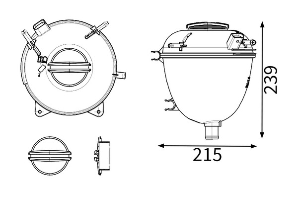 MAHLE Ekspansionsbeholder, kølevæske crt404000s for VW