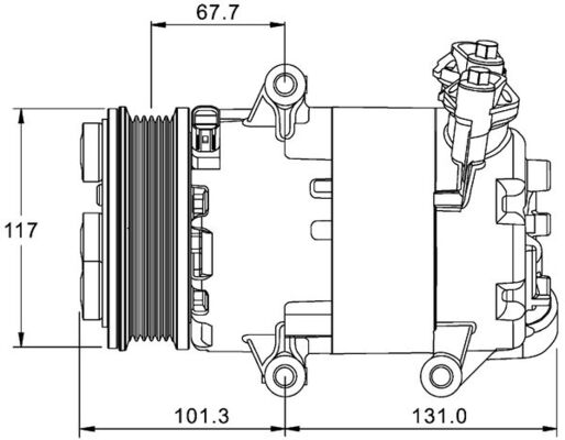 MAHLE Kompressor, klimaanlæg ACP 1330 000P for FORD LAND ROVER