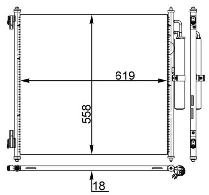 MAHLE Kondensor, klimaanlæg ac37000s for LAND ROVER