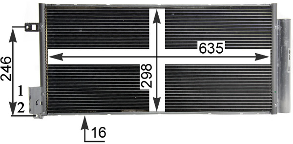 MAHLE Kondensor, klimaanlæg ac505001s for VAUXHALL ABARTH GENERAL MOTORS