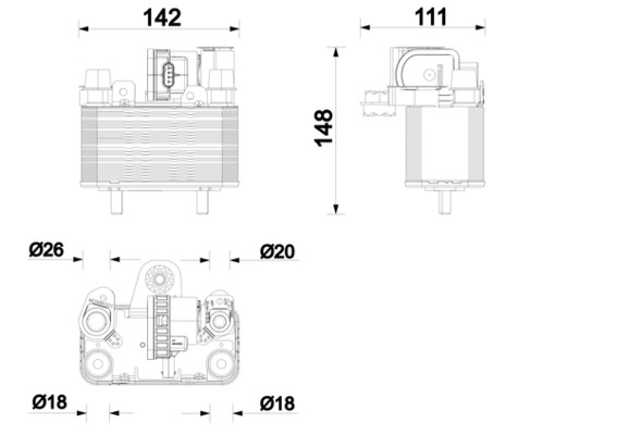 MAHLE Chiller ach13000p for BMW