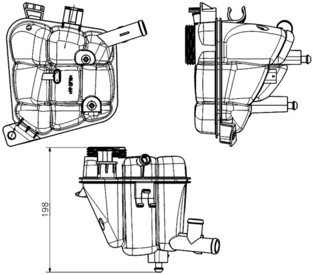 MAHLE Ekspansionsbeholder, kølevæske crt231000s for MERCEDES-BENZ