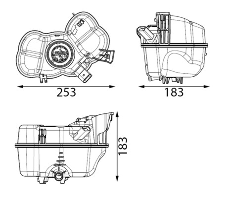 MAHLE Ekspansionsbeholder, kølevæske crt349000s for AUDI CUPRA VW