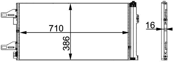 MAHLE Kondensor, klimaanlæg ac363000p for FIAT PEUGEOT VAUXHALL CITROËN/PEUGEOT