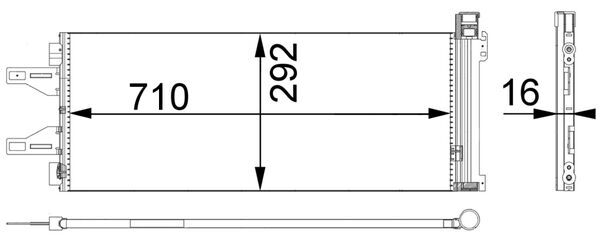 MAHLE Kondensor, klimaanlæg ac368000p for PEUGEOT FIAT VAUXHALL