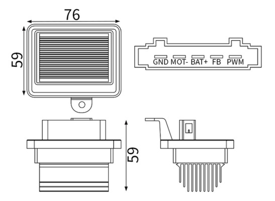 MAHLE Regulator, kabineventilator abr108000s for OPEL