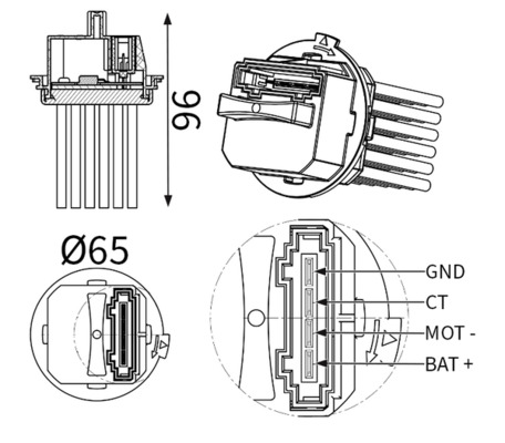 MAHLE Regulator, kabineventilator abr207000s for PEUGEOT