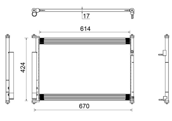 MAHLE Kondensor, klimaanlæg ac490000s for SUZUKI