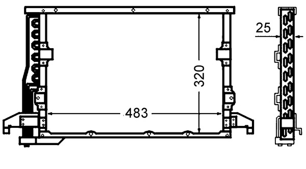 MAHLE Kondensor, klimaanlæg ac512000s for BMW