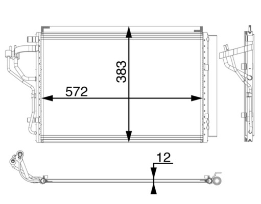 MAHLE Kondensor, klimaanlæg ac55000p for KIA