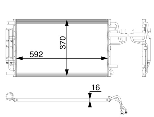 MAHLE Kondensor, klimaanlæg ac57000p for KIA