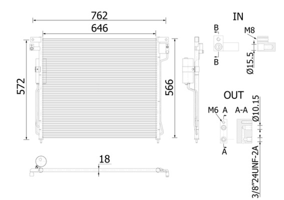 MAHLE Kondensor, klimaanlæg ac138000s for NISSAN