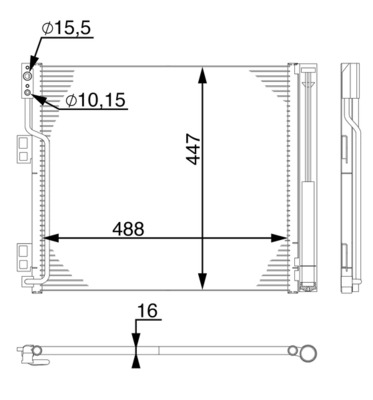 MAHLE Kondensor, klimaanlæg ac570000s for NISSAN