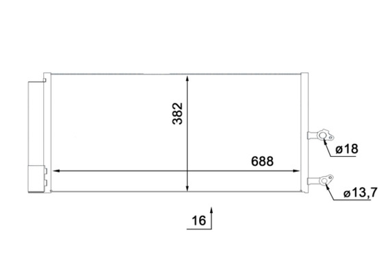 MAHLE Kondensor, klimaanlæg ac890000s for VOLVO